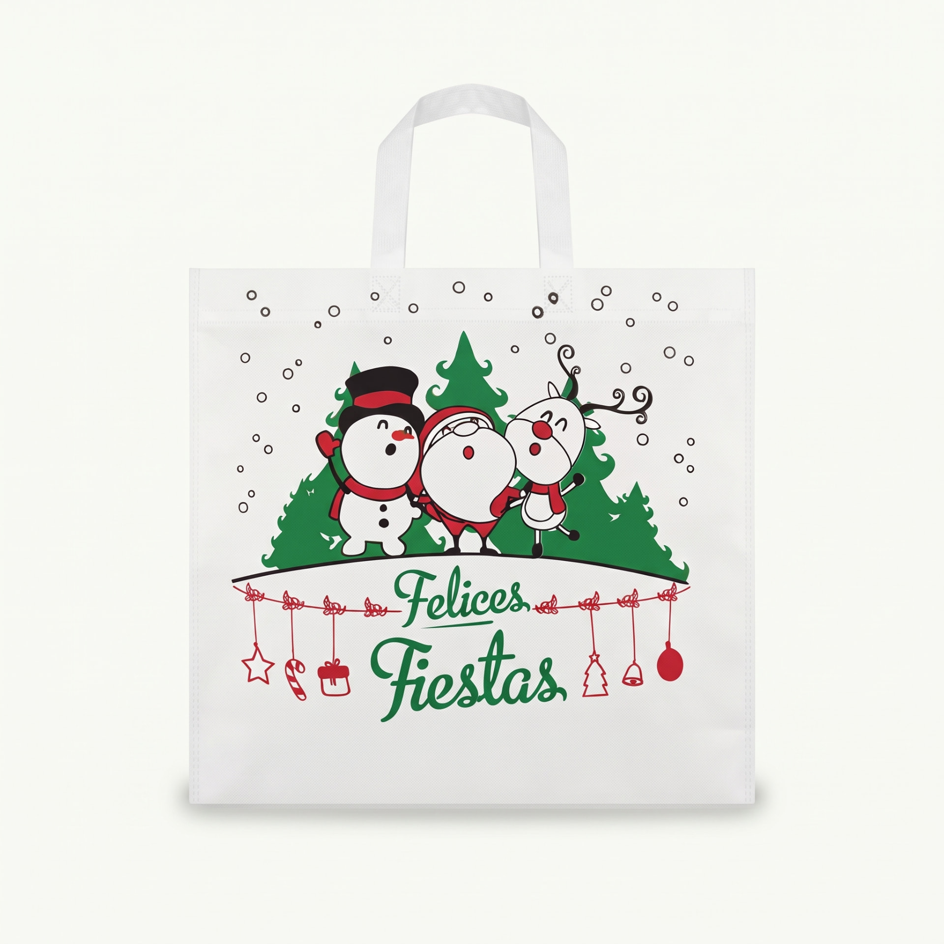 Bolsa personalizada para Felices Fiestas — edición navideña